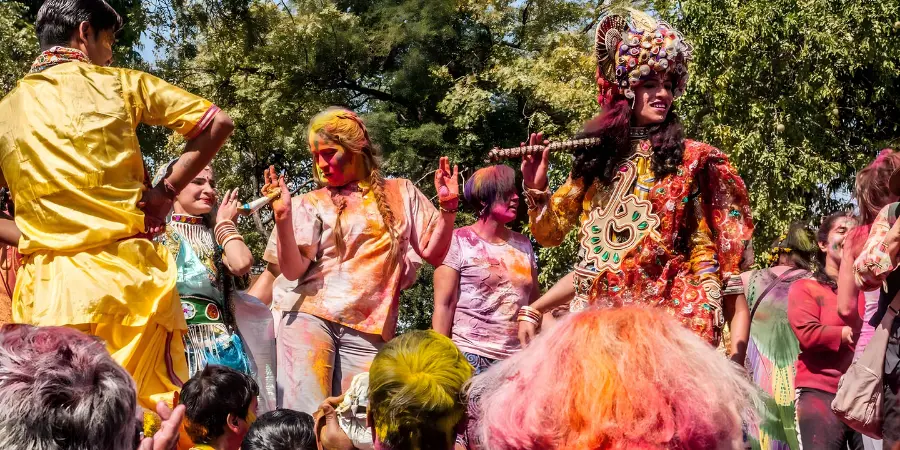 Celebrating Holi 2026, a Hindu festival celebrating spring and love with colours. Photographed in Jaipur, Rajasthan, India